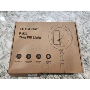 Letscom F-533 Ring Fill Light 10 in Adjustable Brightness for iPhone & Android